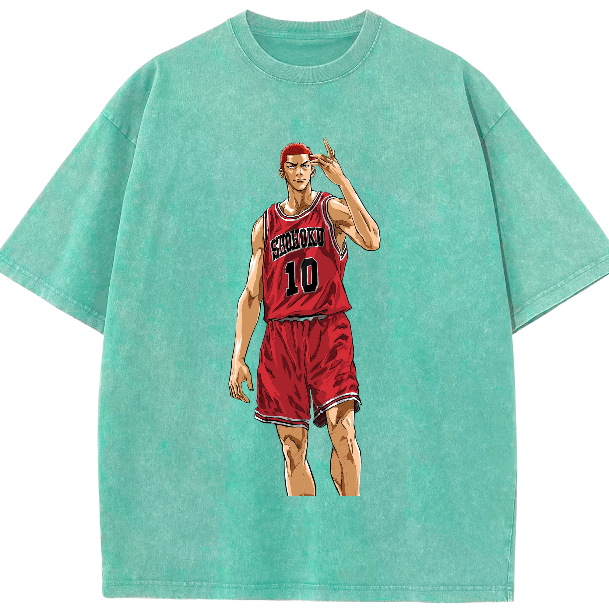 （画像用） SLAM DUNK／スラムダンク 綿100% ヴィンテージ風 半袖Tシャツ（フロントプリント）